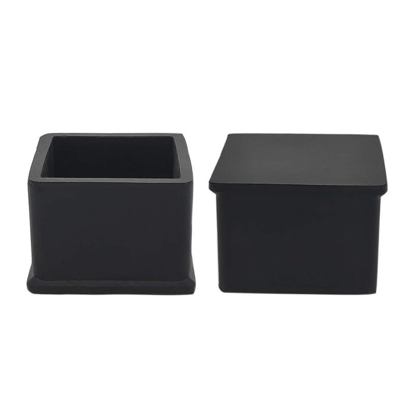 Flyshop Square Anti-Slip Rubber Leg Tips Chair Leg Caps Furniture Floor Protectors, 1-1/2 Inch x 1-1/2 Inch, 38mm x 38mm, Black, 10 PCS - Image 4